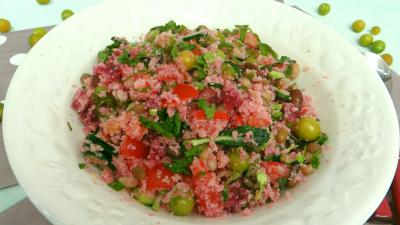 Entrées & salades : Saladier de salade de couscous aux physalis