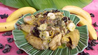 Les grands classiques : Plat de poulet aux bananes