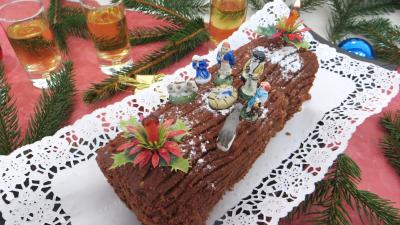 petit déjeuner : Bûche de Noël aux marrons