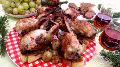 Les grands classiques : Assiette de cailles aux raisins