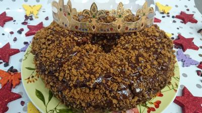 sucre cristallisé : Brioche des rois aux speculoos