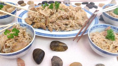 Cuisson à la poêle : Bols d'agneau au vermicelle de riz