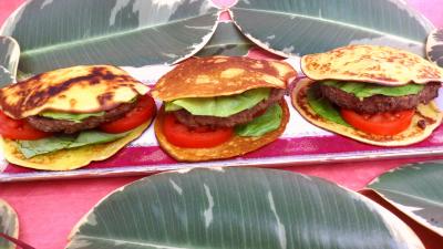robot ménager : Plat de pancakes façon hamburger