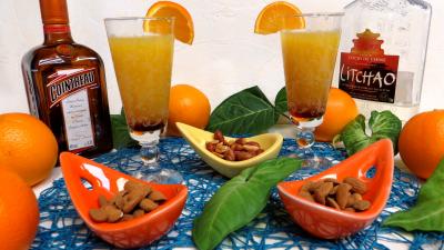 Saint Valentin : Verres de punch orange-ananas