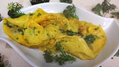 Oeufs : Assiette d'omelette aux brocolis