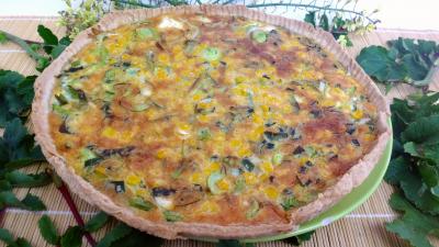 Image : recette Tarte aux poireaux et au maïs