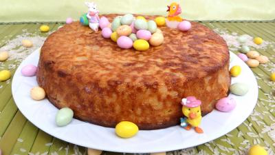 Image : recette Gâteau de riz aux poires
