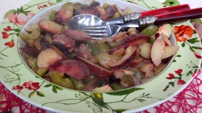 Image : recette Salade de Reines-claude et fruits du verger