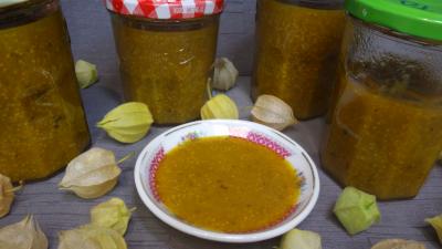 Confitures : Coupelle de compote de physalis à la stévia