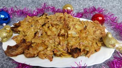 plat sucré salé : Plat de côtes de porc à la moutarde