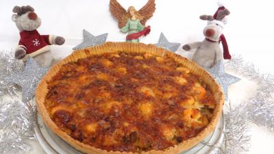 Coquillages et crustacés : Tarte aux crevettes et chou romanesco