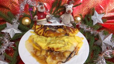 Desserts : Omelette à la banane caramélisée
