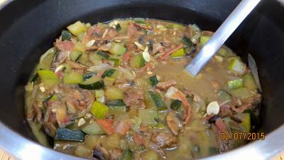 Viandes : Jambon et foie de veau aux champignons