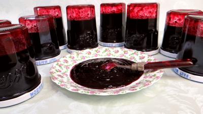 Confitures : Confiture de cassis et rhubarbe