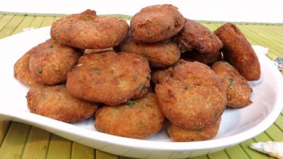 La cuisine des grand-mères : Plat de beignets de cabillaud aux poireaux