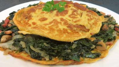 Image : recette Omelette aux épinards