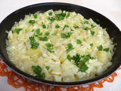 Image : recette Chou-rave à la paysanne