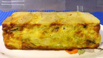 robot ménager : Plat de gâteau d'omelette au saumon