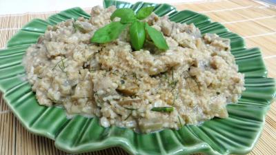 Légumes : Plat d'aubergines au couscous