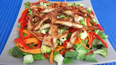 Pour débutants : Plat de blancs de poulet en salade