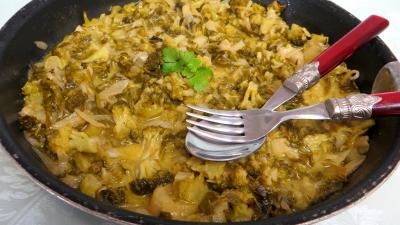 Les grands classiques : Sauteuse de brocolis et bettes façon romaine