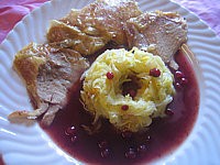 Recette Cuisse de dinde au chou et à la sauce aux airelles