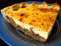 Recette Courgettes aux champignons en quiche