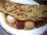 crêpes à la framboises et litchis