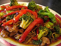 dés de porc à la sauce aux huîtres