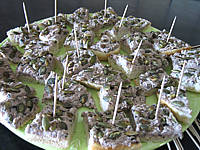 canapés de foccacia au thon