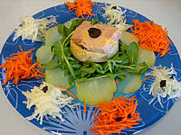 Recette Foie gras en salade chayotte et truffe