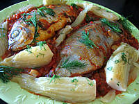 Poissons : Assiette de daurade à la tomate