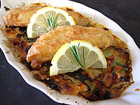 Poissons : Filets de rougets et ses légumes au brie