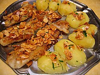 Image : recette Filets de flétan aux amandes