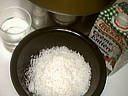 Ingrédients pour la recette : Crème abricots à la noix de coco