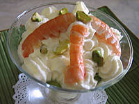 cappuccino aux langoustines aux fèves