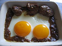 Recette Foies de volaille aux oeufs