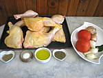 Ingrédients pour la recette : Cuisses de poulet à la Provençale