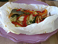 truite : Filets de truite en papillotes
