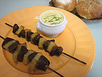 brochettes de coeurs d'agneau