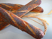 Recette Baguettes de pain en direct aux graines de pavot