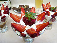 Recette Bananes et fraises chantilly