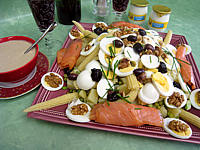 Recette Pommes de terre et saumon en salade