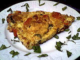 omelette : Assiette d'omelette aux poivrons