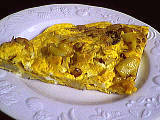 La cuisine des grand-mères : Assiette d'omelette aux pommes de terre et échalotes