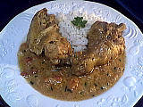 Cuisson à la cocotte : Assiette de poulet au curry