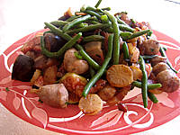 Recette Navets et haricots verts au wok