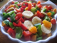 Image : recette Poivrons et abricots en salade
