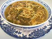 Soupe de boeuf et nouilles façon chinoise