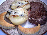 Recette Assiette de tournedos aux poires et roquefort